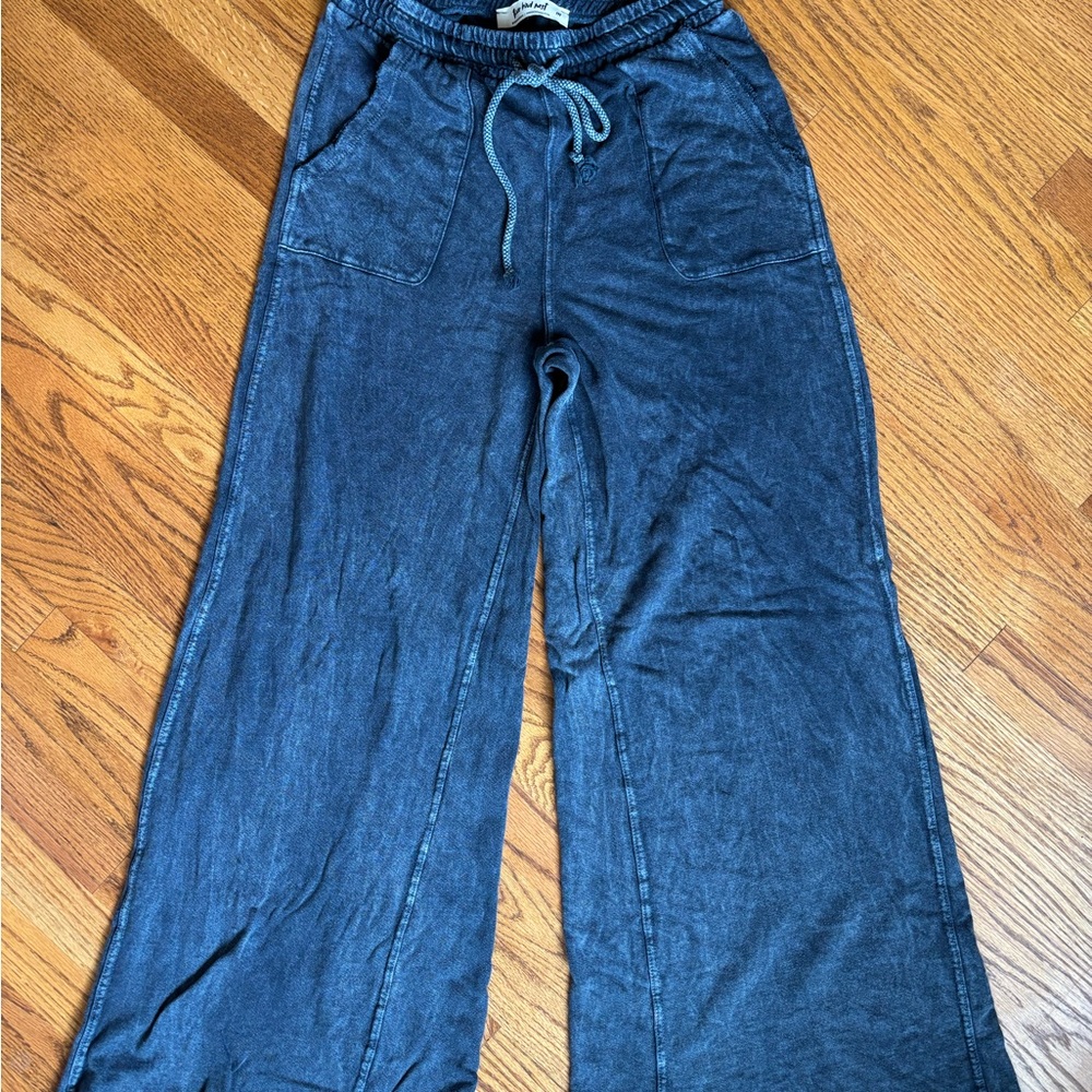 Three Bird Nest Navy Boho Wide Leg Pants Size M